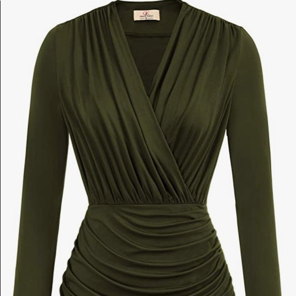 Army Green Pencil Dress